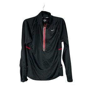 Nike Dri-FIT Black Running Shirt Size M | Short Sleeve Athletic Top 424216-010